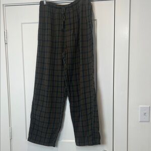 Croft & Barrow Plaid PJ pants- green and Blue size large.